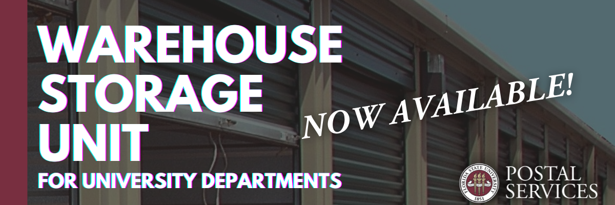 FSU Department Storage Unit Now Available!